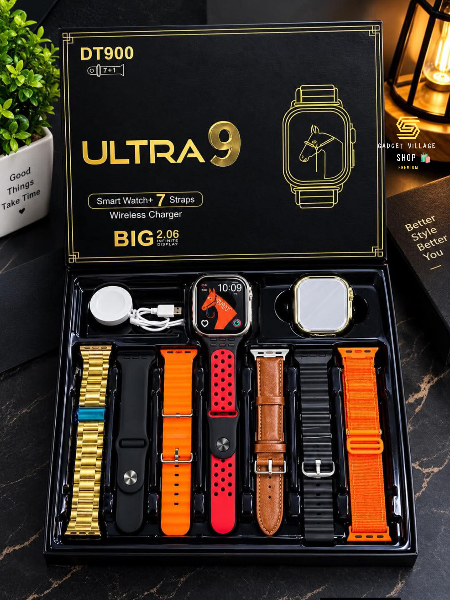 DT900 Ultra 9 Golden edition প্রিমিয়াম স্মার্ট ওয়াচ